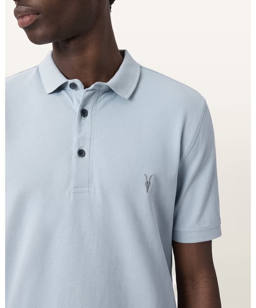 ALLSAINTS（オールセインツ）の「REFORM SHORT SLEEVE POLO SHIRT | REFORM 半袖 ポロシャツ（ポロシャツ・メンズ・ブルー系その他・M/L/S）」の4枚目の写真