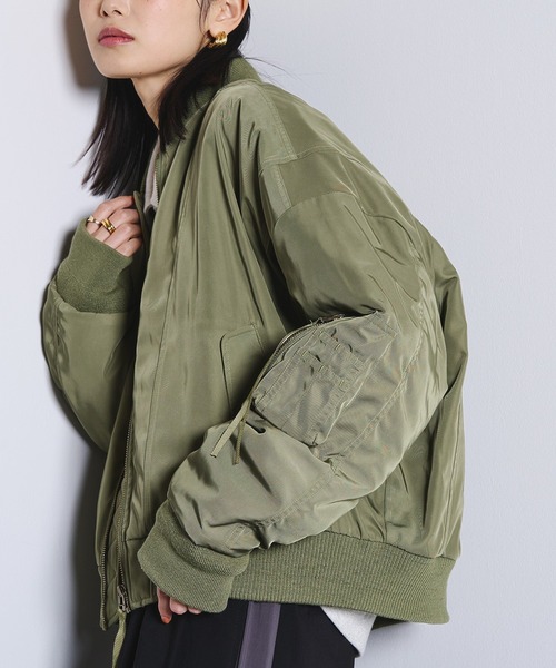 ROSE BUD（ローズバッド）の「(GENE HEAVENS)PANEL SHORT MA1（MA-1・レディース・オリーブ/ブラック/オフホワイト・ONE SIZE）」の3枚目の写真