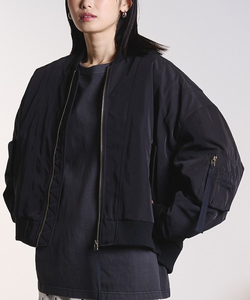 ROSE BUD（ローズバッド）の「(GENE HEAVENS)PANEL SHORT MA1（MA-1・レディース・オリーブ/ブラック/オフホワイト・ONE SIZE）」の2枚目の写真