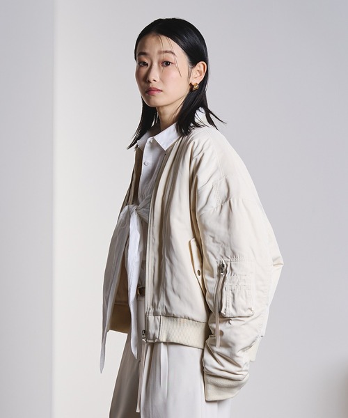 ROSE BUD（ローズバッド）の「(GENE HEAVENS)PANEL SHORT MA1（MA-1・レディース・オリーブ/ブラック/オフホワイト・ONE SIZE）」の19枚目の写真