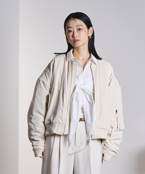 ROSE BUD（ローズバッド）の「(GENE HEAVENS)PANEL SHORT MA1（MA-1・レディース・オリーブ/ブラック/オフホワイト・ONE SIZE）」の20枚目の写真