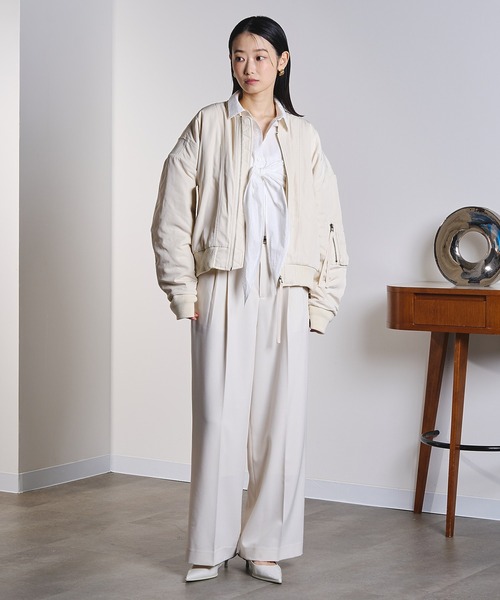 ROSE BUD（ローズバッド）の「(GENE HEAVENS)PANEL SHORT MA1（MA-1・レディース・オリーブ/ブラック/オフホワイト・ONE SIZE）」の22枚目の写真