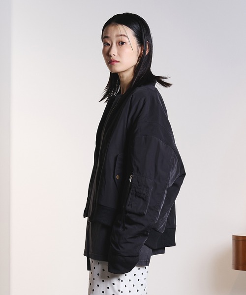 ROSE BUD（ローズバッド）の「(GENE HEAVENS)PANEL SHORT MA1（MA-1・レディース・オリーブ/ブラック/オフホワイト・ONE SIZE）」の14枚目の写真