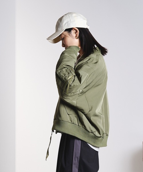 ROSE BUD（ローズバッド）の「(GENE HEAVENS)PANEL SHORT MA1（MA-1・レディース・オリーブ/ブラック/オフホワイト・ONE SIZE）」の9枚目の写真