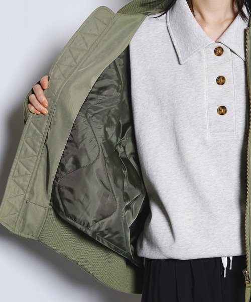 ROSE BUD（ローズバッド）の「(GENE HEAVENS)PANEL SHORT MA1（MA-1・レディース・オリーブ/ブラック/オフホワイト・ONE SIZE）」の13枚目の写真