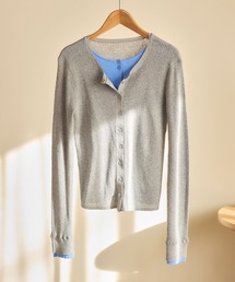 mysty woman | レイヤード風リブカーディガンLS　659861(ニット/セーター)