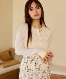 mysty woman | レイヤード風リブカーディガンLS　659861(ニット/セーター)