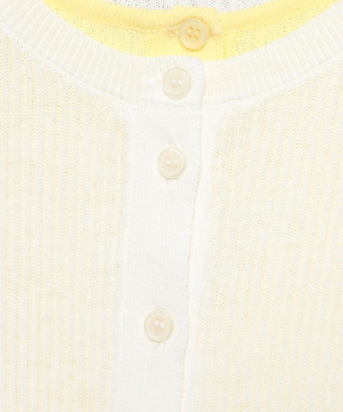 mysty woman(ミスティウーマン)の「レイヤード風リブカーディガンLS 659861(ニット/セーター・レディース・オフホワイト/グレー/ネイビー・FREE)」の15枚目の写真