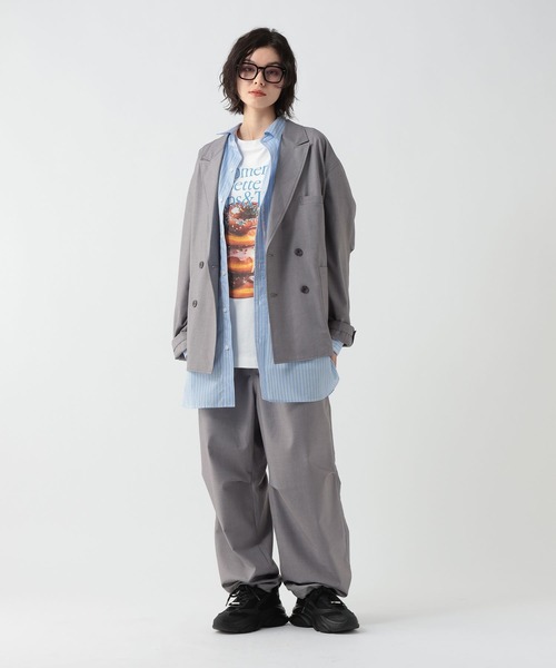 GEORGE'S(ジョージズ)の「ワイドドローコードスラック(スラックス・メンズ・グレー/ダークネイビー・MEDIUM/LARGE)」の3枚目の写真