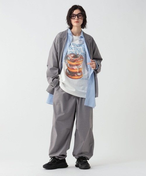 GEORGE'S(ジョージズ)の「ワイドドローコードスラック(スラックス・メンズ・グレー/ダークネイビー・MEDIUM/LARGE)」の5枚目の写真