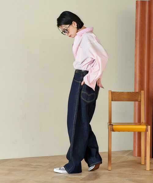FREAK'S STORE(フリークスストア)の「Lee × FREAK'S STORE/リー 別注 101 COWBOY PANTS/別注 ワンオーワン カウボーイパンツ(デニムパンツ・レディース・サックスブルー/ネイビー・26/28)」の7枚目の写真