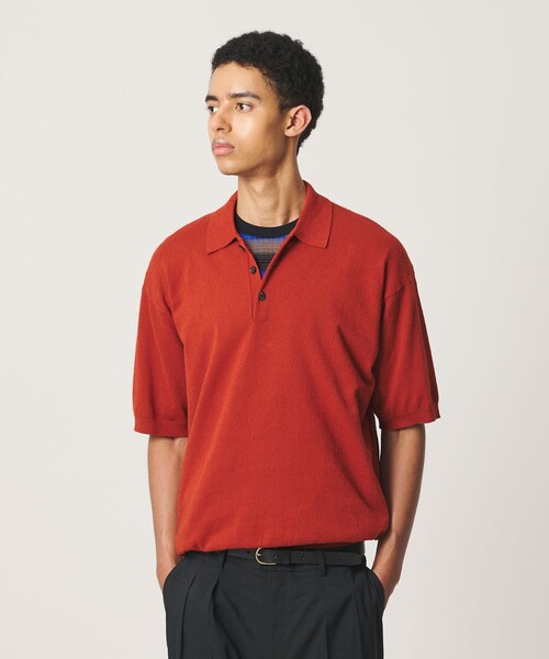 BEAUTY&YOUTH UNITED ARROWS(ビューティーアンドユースユナイテッドアローズ)の「<OWNESS>フェザー コットン 3ボタン ポロシャツ(ポロシャツ・メンズ・ダークグレー/ホワイト/オレンジ系その他・S/M/L)」の3枚目の写真