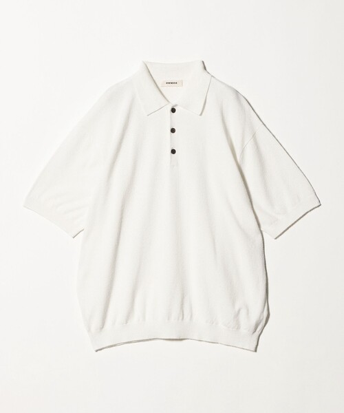 BEAUTY&YOUTH UNITED ARROWS(ビューティーアンドユースユナイテッドアローズ)の「<OWNESS>フェザー コットン 3ボタン ポロシャツ(ポロシャツ・メンズ・ダークグレー/ホワイト/オレンジ系その他・S/M/L)」の1枚目の写真