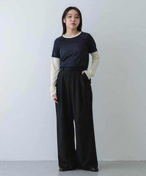 SENSE OF PLACE by URBAN RESEARCH(センスオブプレイスバイアーバンリサーチ)の「『イージーケア/速乾/UVカット/接触冷感』ツータックルーズスラックス(スラックス・レディース・グレー/ブラック/ベージュ・LARGE/MEDIUM/SMALL)」の17枚目の写真