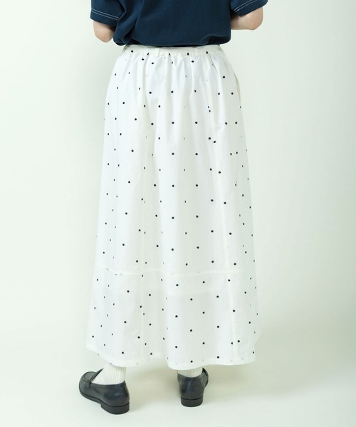 PAR ICI(パーリッシィ)の「DOT刺繍 切り替えギャザースカート(セットアップ対応)(スカート・レディース・ネイビー/アイボリー・FREE)」の20枚目の写真
