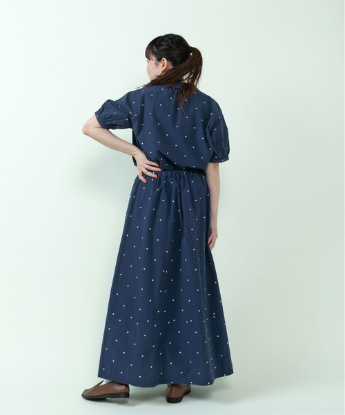 PAR ICI(パーリッシィ)の「DOT刺繍 切り替えギャザースカート(セットアップ対応)(スカート・レディース・ネイビー/アイボリー・FREE)」の11枚目の写真