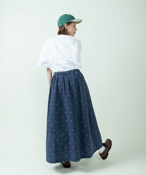 PAR ICI(パーリッシィ)の「DOT刺繍 切り替えギャザースカート(セットアップ対応)(スカート・レディース・ネイビー/アイボリー・FREE)」の15枚目の写真