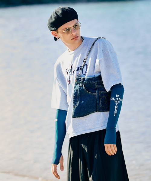 glamb(グラム)の「Slogan Arm Cover / スローガンアームカバー(アームカバー・メンズ・ブラック/カーキ/ブルー・FREE)」の8枚目の写真