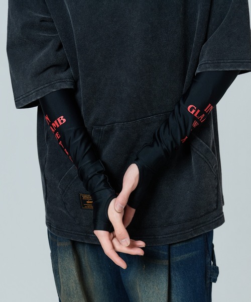 glamb(グラム)の「Slogan Arm Cover / スローガンアームカバー(アームカバー・メンズ・ブラック/カーキ/ブルー・FREE)」の17枚目の写真