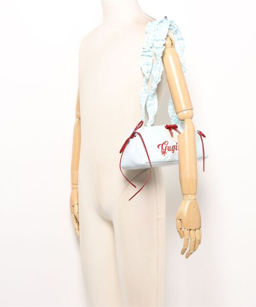 tone(トーン)の「【88eighty-eight】ドーパミンカラフルギンガムチェックリボンフリルバッグ【import】(MA)(トートバッグ・レディース・レッド/ブルー・FREE)」の16枚目の写真