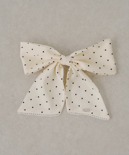 Chico（チコ）の「ピコレースデザインリボンバレッタ（バレッタ/ヘアクリップ・レディース・ブラック/ホワイト・FREE）」の3枚目の写真