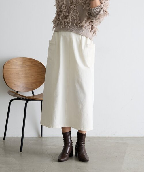 Jena espace merveilleux（ジェナ　エスパスメルヴェイユ）の「【WEB限定/伸縮性抜群◎】ストレッチナロースカート（スカート・レディース・アイボリー/ベージュ/ブラック・FREE）」の10枚目の写真