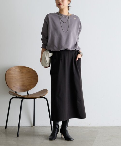 Jena espace merveilleux（ジェナ　エスパスメルヴェイユ）の「【WEB限定/伸縮性抜群◎】ストレッチナロースカート（スカート・レディース・アイボリー/ベージュ/ブラック・FREE）」の13枚目の写真