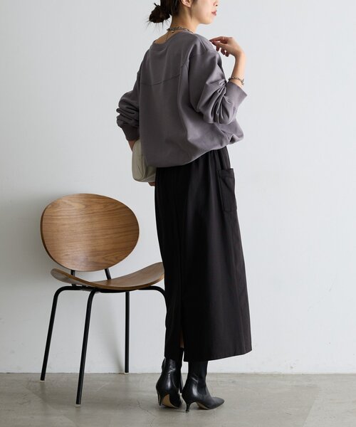 Jena espace merveilleux（ジェナ　エスパスメルヴェイユ）の「【WEB限定/伸縮性抜群◎】ストレッチナロースカート（スカート・レディース・アイボリー/ベージュ/ブラック・FREE）」の16枚目の写真