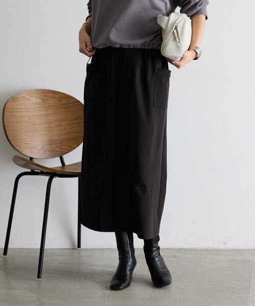 Jena espace merveilleux（ジェナ　エスパスメルヴェイユ）の「【WEB限定/伸縮性抜群◎】ストレッチナロースカート（スカート・レディース・アイボリー/ベージュ/ブラック・FREE）」の18枚目の写真