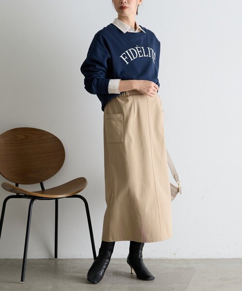 Jena espace merveilleux（ジェナ　エスパスメルヴェイユ）の「【WEB限定/伸縮性抜群◎】ストレッチナロースカート（スカート・レディース・アイボリー/ベージュ/ブラック・FREE）」の22枚目の写真