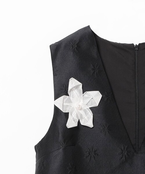 Ray BEAMS（レイビームス）の「sister jane / Glow Flora Mini Dress（ワンピース・レディース・ブラック・SMALL）」の4枚目の写真