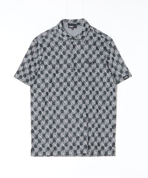 PING(ピン)の「ピン AZモノグラムジャカード半袖ポロシャツ(Tシャツ/カットソー・メンズ・ホワイト/ブラック・M/L/LL)」の8枚目の写真