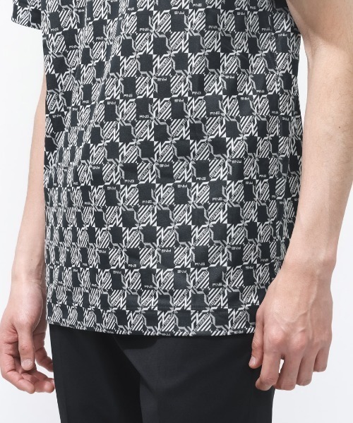 PING(ピン)の「ピン AZモノグラムジャカード半袖ポロシャツ(Tシャツ/カットソー・メンズ・ホワイト/ブラック・M/L/LL)」の6枚目の写真