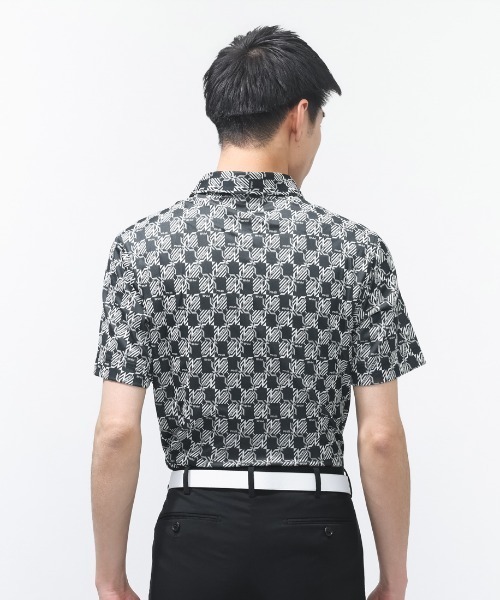 PING(ピン)の「ピン AZモノグラムジャカード半袖ポロシャツ(Tシャツ/カットソー・メンズ・ホワイト/ブラック・M/L/LL)」の10枚目の写真