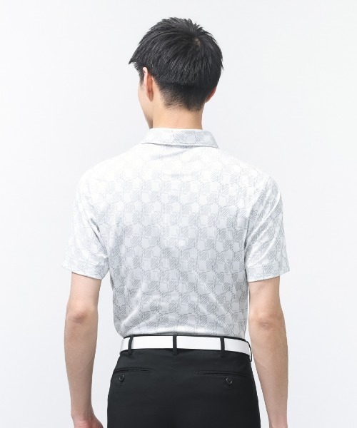 PING(ピン)の「ピン AZモノグラムジャカード半袖ポロシャツ(Tシャツ/カットソー・メンズ・ホワイト/ブラック・M/L/LL)」の9枚目の写真