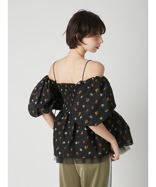 LILY BROWN（リリーブラウン）の「3way ペプラムトップス（シャツ/ブラウス・レディース・ライトグレー/ライトブルー/ブラック・F）」の11枚目の写真