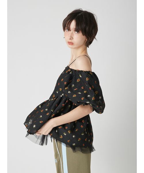 LILY BROWN（リリーブラウン）の「3way ペプラムトップス（シャツ/ブラウス・レディース・ライトグレー/ライトブルー/ブラック・F）」の12枚目の写真