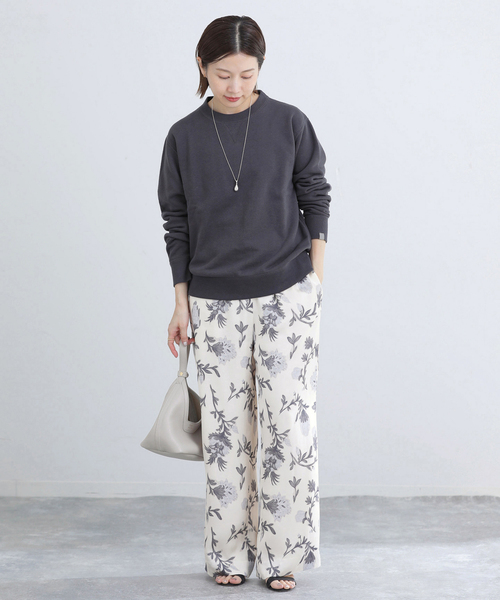 IENA（イエナ）の「《追加2》LOOPWHEELER for IENA 別注 C/N SWEAT スウェット（スウェット・レディース・チャコールグレー/アイボリー・FREE）」の3枚目の写真