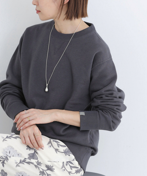 IENA（イエナ）の「《追加2》LOOPWHEELER for IENA 別注 C/N SWEAT スウェット（スウェット・レディース・チャコールグレー/アイボリー・FREE）」の7枚目の写真