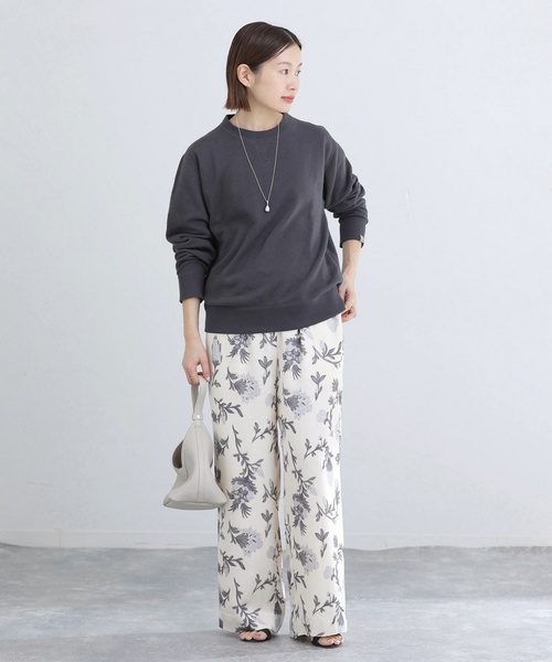 IENA（イエナ）の「《追加2》LOOPWHEELER for IENA 別注 C/N SWEAT スウェット（スウェット・レディース・チャコールグレー/アイボリー・FREE）」の9枚目の写真