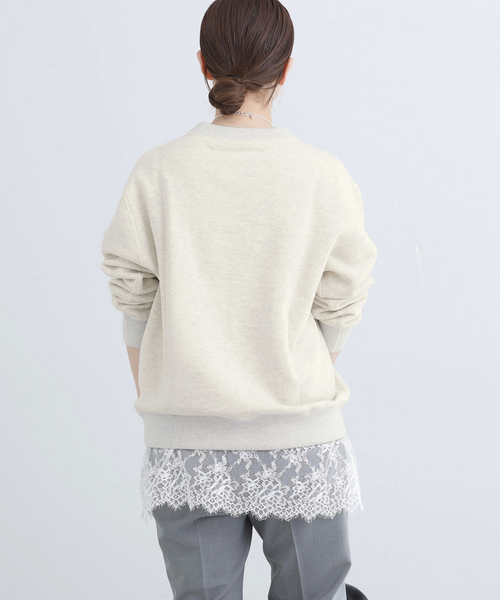 IENA（イエナ）の「《追加2》LOOPWHEELER for IENA 別注 C/N SWEAT スウェット（スウェット・レディース・チャコールグレー/アイボリー・FREE）」の17枚目の写真