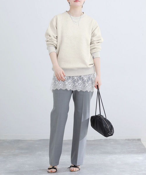 IENA（イエナ）の「《追加2》LOOPWHEELER for IENA 別注 C/N SWEAT スウェット（スウェット・レディース・チャコールグレー/アイボリー・FREE）」の18枚目の写真