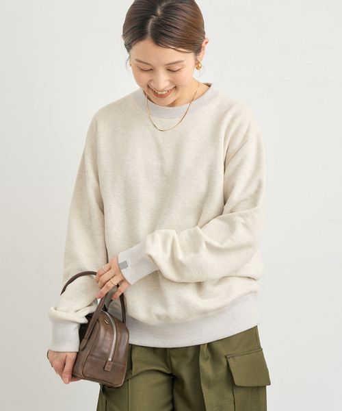 IENA（イエナ）の「《追加2》LOOPWHEELER for IENA 別注 C/N SWEAT スウェット（スウェット・レディース・チャコールグレー/アイボリー・FREE）」の21枚目の写真