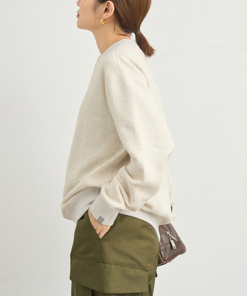 IENA（イエナ）の「《追加2》LOOPWHEELER for IENA 別注 C/N SWEAT スウェット（スウェット・レディース・チャコールグレー/アイボリー・FREE）」の22枚目の写真