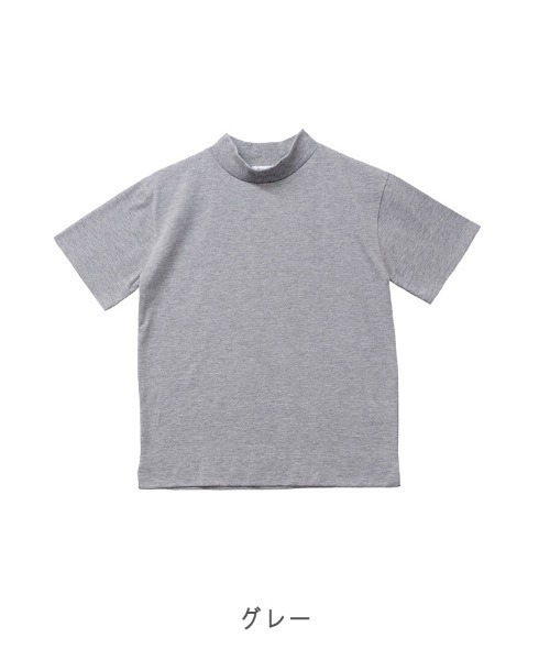 CLOTHY（クロシィ）の「【ジャケットの中にインナーにもgood！】TC天竺プチハイT（Tシャツ/カットソー・レディース・オフホワイト/グレー/ブラック/ブラウン・MEDIUM）」の6枚目の写真