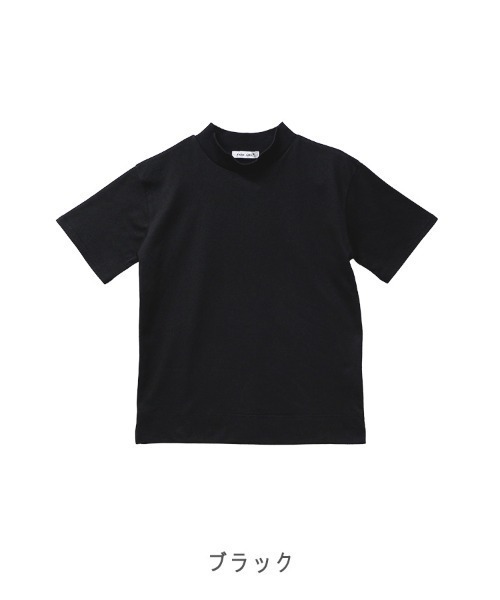 CLOTHY（クロシィ）の「【ジャケットの中にインナーにもgood！】TC天竺プチハイT（Tシャツ/カットソー・レディース・オフホワイト/グレー/ブラック/ブラウン・MEDIUM）」の7枚目の写真