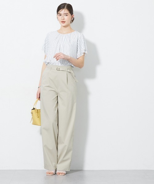 slattgir(スラットジール)の「高身長 ハイパーストレッチベルト付パンツ(接触冷感・UVカット)(トールサイズ)(その他パンツ・レディース・ブラック/ベージュ・T3L/TLL/TM/T5L/T4L/TL)」の10枚目の写真