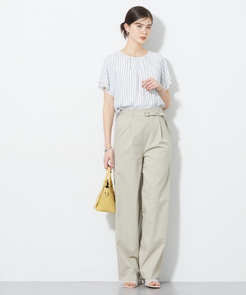slattgir(スラットジール)の「高身長 ハイパーストレッチベルト付パンツ(接触冷感・UVカット)(トールサイズ)(その他パンツ・レディース・ブラック/ベージュ・T3L/TLL/TM/T5L/T4L/TL)」の11枚目の写真
