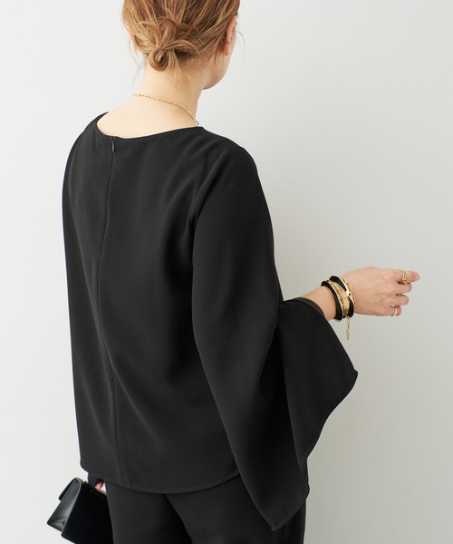 Deuxieme Classe（ドゥーズィエムクラス）の「*Sofia ジップスリーブ ブラウス（シャツ/ブラウス・レディース・ホワイト/ブラック・FREE）」の3枚目の写真