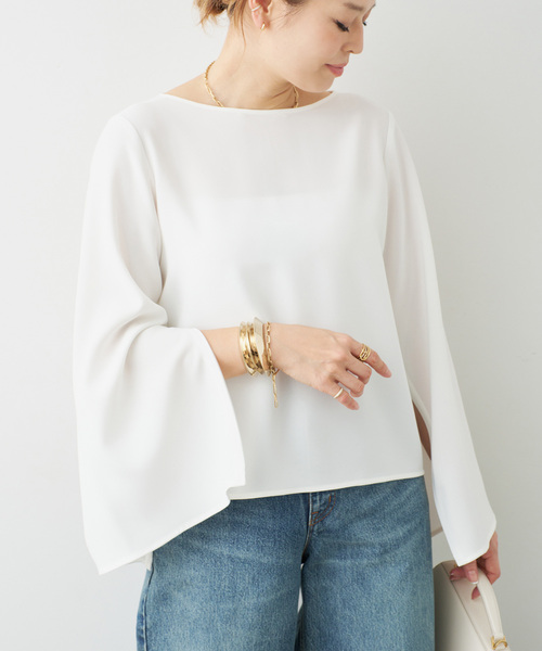 Deuxieme Classe（ドゥーズィエムクラス）の「*Sofia ジップスリーブ ブラウス（シャツ/ブラウス・レディース・ホワイト/ブラック・FREE）」の19枚目の写真